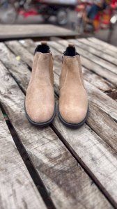 Men's Brown Suede Leather Mid-Top Chelsea Boots