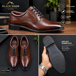 Elegant Style Leather Oxford Shoes