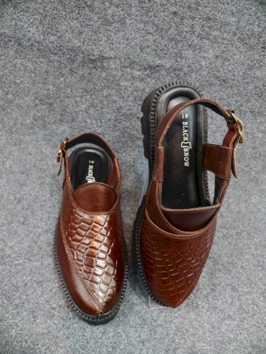 Chunky Genuine Leather Men's Shoes – Light Foam Sole – Comfortable and Stable for Everyday Use (Chocolate)