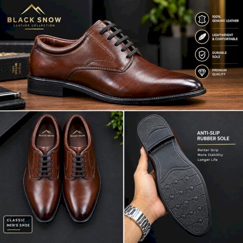 Elegant Style Leather Oxford Shoes