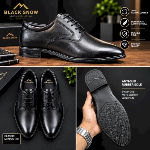 Elegant Style Leather Oxford Shoes